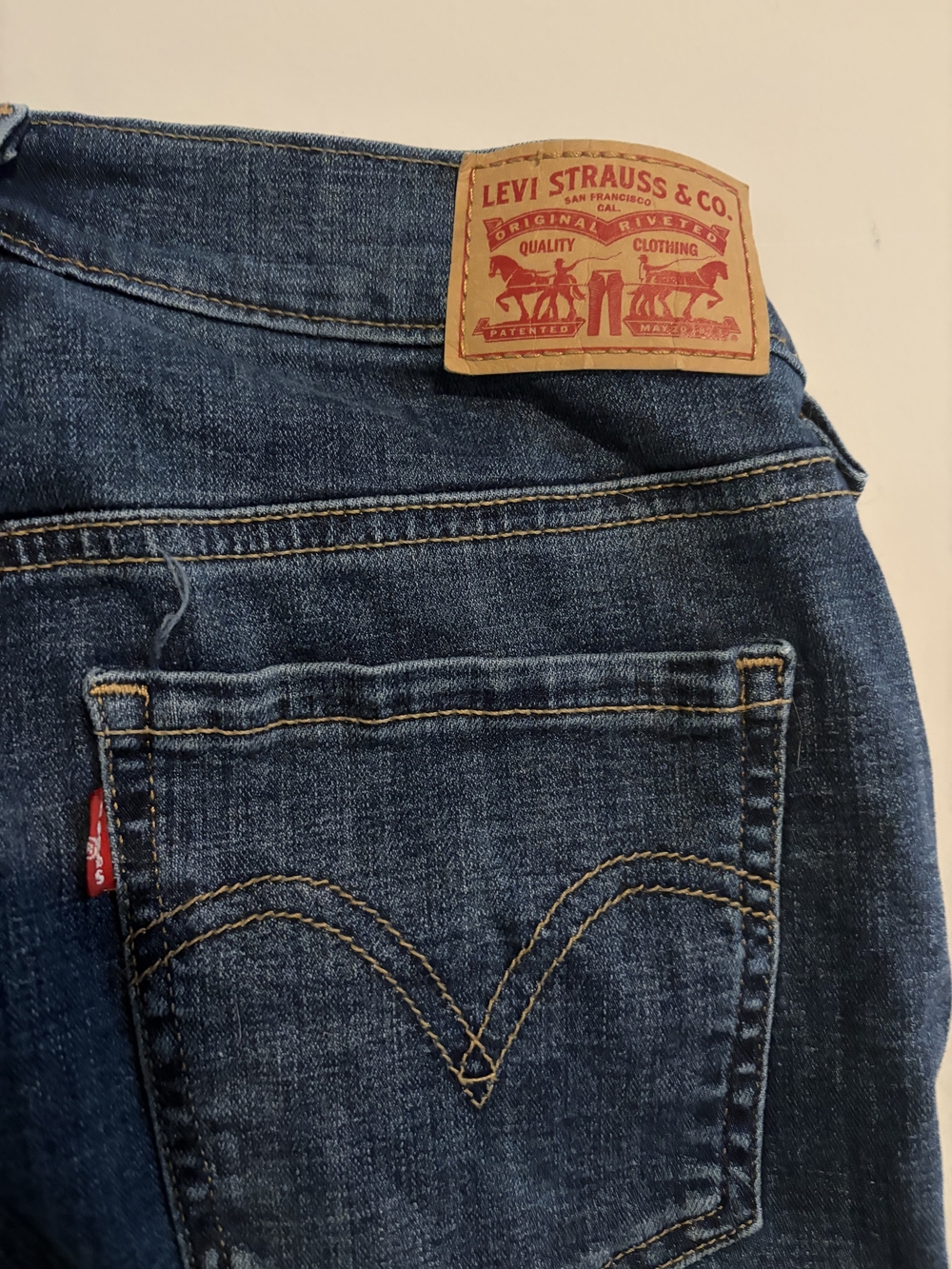 Levi's Women's Dark Blue Denim Jean Shorts